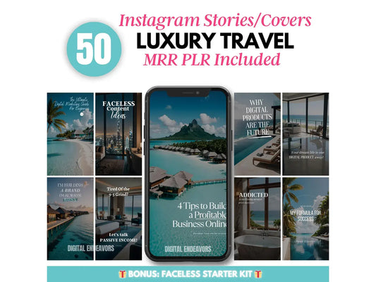 Luxury Travel Instagram Reels β Faceless Marketing Digital Bundle with MRR & PLR Rights for Social Media Content
